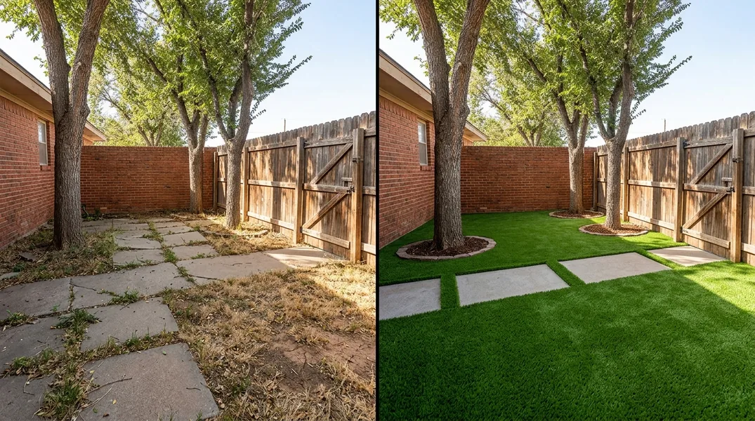 Result artificial grass installation in Amarillo - Amarillo Artificial Grass Installation