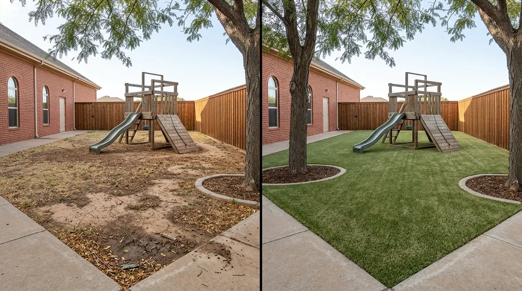 Result artificial grass installation in Amarillo - Amarillo Artificial Grass Installation