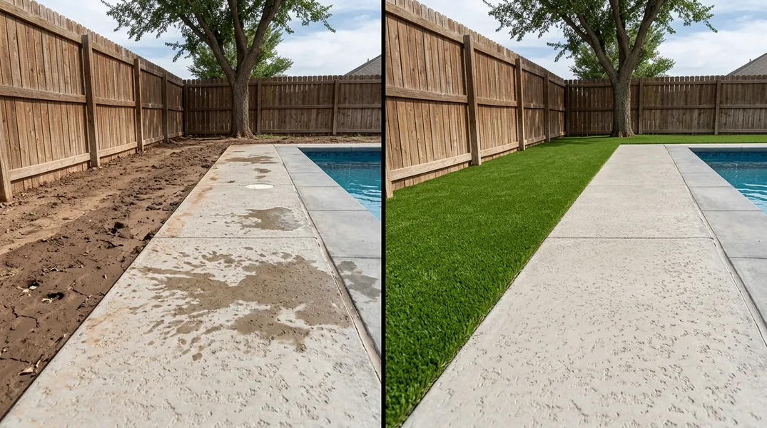 Result artificial grass installation in Amarillo - Amarillo Artificial Grass Installation