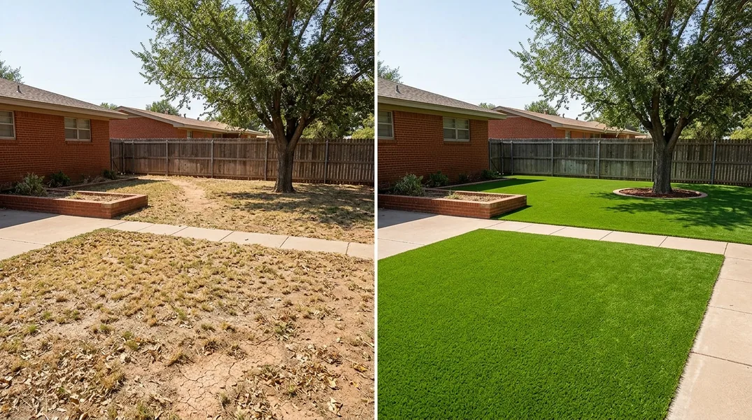 Result artificial grass installation in Amarillo - Amarillo Artificial Grass Installation